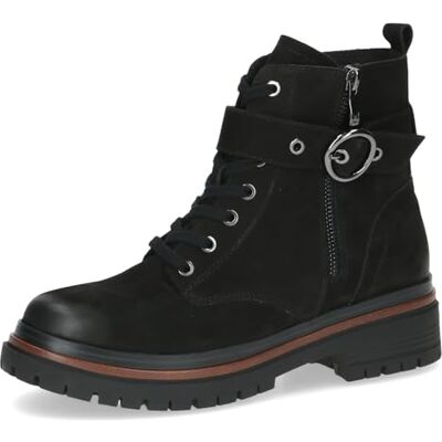 CAPRICE Damen Stiefeletten aus Leder mit Schnalle, Schwarz (Black Nubuc), 37 EU CAPRICE Damen Stiefeletten aus Leder mit Schnalle, Schwarz (Black Nubuc), 37 EU