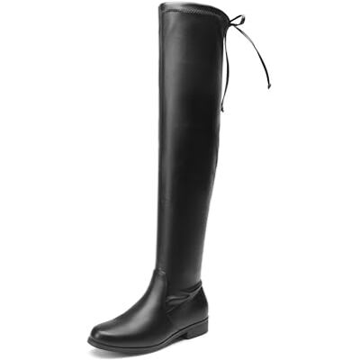 DREAM PAIRS Overknee-Oberschenkelhohe Stiefel für Damen Stretchschaft, Rundzehe, 1-Zoll-Blockabsatz, Seitlichem Reißverschluss, Bequem Anzuziehen DREAM PAIRS Overknee-Oberschenkelhohe Stiefel für Damen Stretchschaft, Rundzehe, 1-Zoll-Blockabsatz, Seitlichem Reißverschluss, Bequem Anzuziehen