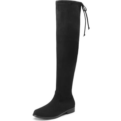 DREAM PAIRS Overknee-Oberschenkelhohe Stiefel für Damen Stretchschaft, Rundzehe, 1-Zoll-Blockabsatz, Seitlichem Reißverschluss, Bequem Anzuziehen DREAM PAIRS Overknee-Oberschenkelhohe Stiefel für Damen Stretchschaft, Rundzehe, 1-Zoll-Blockabsatz, Seitlichem Reißverschluss, Bequem Anzuziehen
