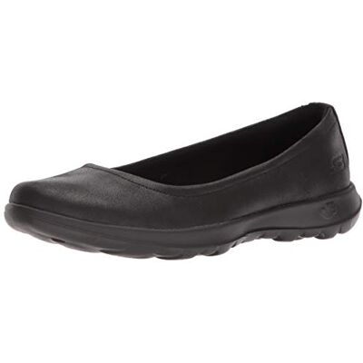 Skechers Damen Go Walk Lite-Gem Geschlossene Ballerinas, Schwarz (Black Textile/Trim Bbk), 39.5 EU Skechers Damen Go Walk Lite-Gem Geschlossene Ballerinas, Schwarz (Black Textile/Trim Bbk), 39.5 EU