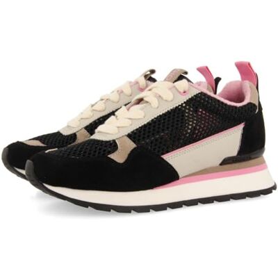 GIOSEPPO VAMO Damen-Sneaker, Beige, mit Netzstoff, Schwarz, 36 EU GIOSEPPO VAMO Damen-Sneaker, Beige, mit Netzstoff, Schwarz, 36 EU