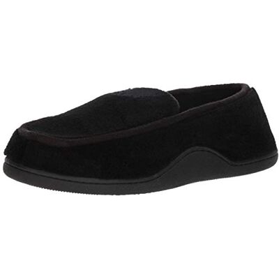 Isotoner Herren MicroTerry Slip On Slipper, Schwarz (schwarz), Medium Isotoner Herren MicroTerry Slip On Slipper, Schwarz (schwarz), Medium
