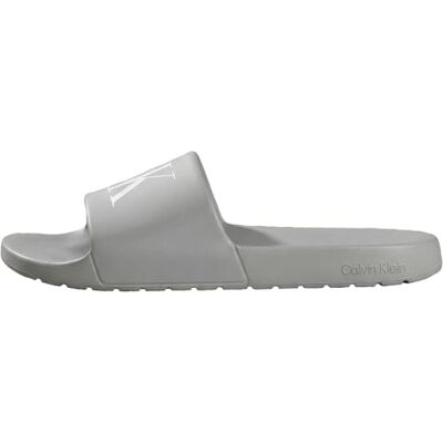 Calvin Herren 3 Slide Molded Eva Hm0hm02335Slides, Grau, formelles Grau, helles Weiß, 45 EU Calvin Herren 3 Slide Molded Eva Hm0hm02335Slides, Grau, formelles Grau, helles Weiß, 45 EU