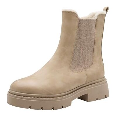 MARCO TOZZI Damen 2-26437-45 Chelsea-Stiefel, Beige, 40 EU MARCO TOZZI Damen 2-26437-45 Chelsea-Stiefel, Beige, 40 EU