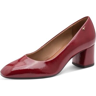 Tamaris Damen Pumps mit Blockabsatz, rot (RED PATENT),39 Tamaris Damen Pumps mit Blockabsatz, rot (RED PATENT),39