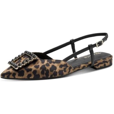 Tamaris Damen Sling Pump mit Blockabsatz, braun, 37 EU Tamaris Damen Sling Pump mit Blockabsatz, braun, 37 EU