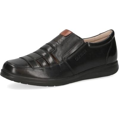 CAPRICE Herren Slipper aus Leder mit Cut-Out, Schwarz (Black Comb), 44 EU CAPRICE Herren Slipper aus Leder mit Cut-Out, Schwarz (Black Comb), 44 EU