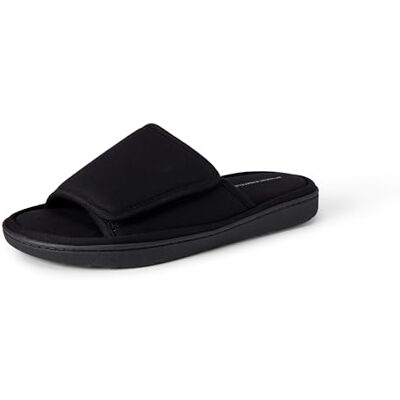 Amazon Herren Verstellbare Slipper mit Wickelverschluss und Offener Zehenpartie, Schwarz, 47 Amazon Herren Verstellbare Slipper mit Wickelverschluss und Offener Zehenpartie, Schwarz, 47