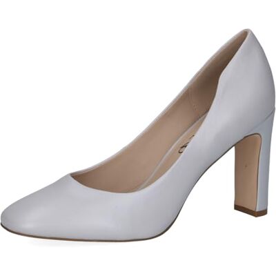 CAPRICE Damen Pumps aus Leder mit Blockabsatz, Grau (Lt.Blue Perl), 39 EU CAPRICE Damen Pumps aus Leder mit Blockabsatz, Grau (Lt.Blue Perl), 39 EU
