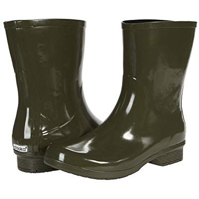 Chooka Damen wasserdichte, polierte Regenstiefel Gummistiefel, Oliv/Blatt für Mich (Leaf It to Me), 42.5 EU Chooka Damen wasserdichte, polierte Regenstiefel Gummistiefel, Oliv/Blatt für Mich (Leaf It to Me), 42.5 EU
