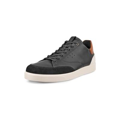 Ecco Street Lite Court Sneaker für Herren, Schwarz/Cognac/Limestone, 38.5/39 EU Ecco Street Lite Court Sneaker für Herren, Schwarz/Cognac/Limestone, 38.5/39 EU