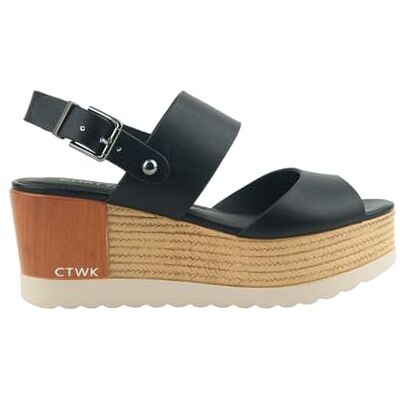 CHATTAWAK Damen 9IRISNOIR39 Sandale mit Absatz, Schwarz, 39 EU, Schwarz, 39 EU CHATTAWAK Damen 9IRISNOIR39 Sandale mit Absatz, Schwarz, 39 EU, Schwarz, 39 EU