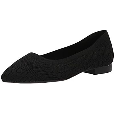 Bella Vita Women's Mireya Pointed Toe Flat Ballet, Black Knit, 9 X-Wide Bella Vita Women's Mireya Pointed Toe Flat Ballet, Black Knit, 9 X-Wide