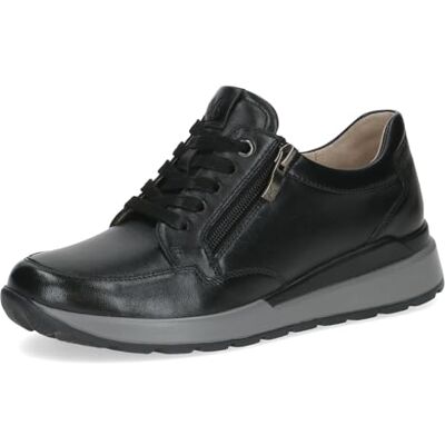 CAPRICE Comfort Damen Sneaker flach aus Leder Mehrweite H, Schwarz (Black Nappa), 41 EU CAPRICE Comfort Damen Sneaker flach aus Leder Mehrweite H, Schwarz (Black Nappa), 41 EU
