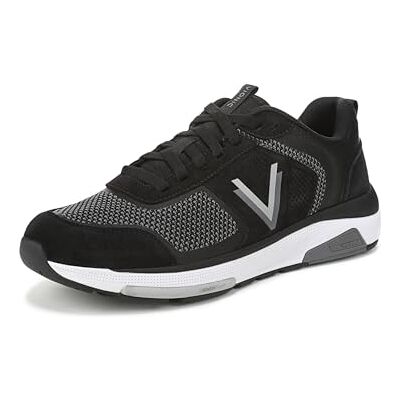Vionic Herren Walk Strider Knit Turnschuhe mit Schnürung, Feinsitz, Schwarzes Wildleder, EU 45 Vionic Herren Walk Strider Knit Turnschuhe mit Schnürung, Feinsitz, Schwarzes Wildleder, EU 45