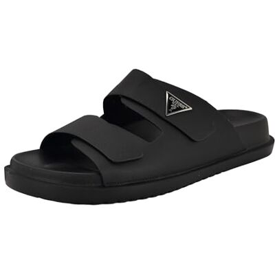 Guess Herren Visel Sandale, Black Saffiano Texture 001, 45 EU Guess Herren Visel Sandale, Black Saffiano Texture 001, 45 EU