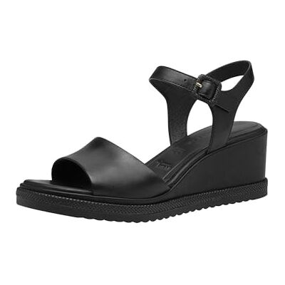 Tamaris Sandalette Damen Keilabsatz schwarz,EU 39 Tamaris Sandalette Damen Keilabsatz schwarz,EU 39