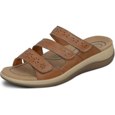 Orthofeet Sahara Orthopädische Damen Sandalen Atmungsaktive Open-Toe Slides Mit 3-Fach Verstellbaren Riemen, Fußgewölbestütze Und Ergonomischer Dämpfung Orthofeet Sahara Orthopädische Damen Sandalen Atmungsaktive Open-Toe Slides Mit 3-Fach Verstellbaren Riemen, Fußgewölbestütze Und Ergonomischer Dämpfung