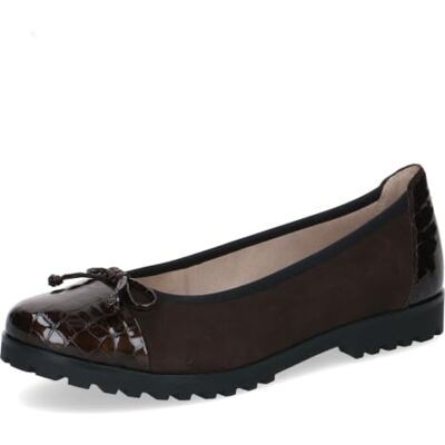 CAPRICE Damen Ballerinas aus Leder, Braun (BRN Croco Comb), 36 CAPRICE Damen Ballerinas aus Leder, Braun (BRN Croco Comb), 36