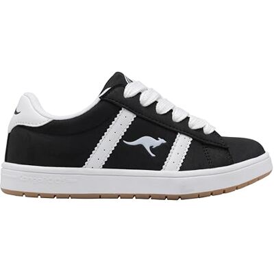 KangaROOS K-CA Miles FL Sneaker, Jet Black/White, 34 EU KangaROOS K-CA Miles FL Sneaker, Jet Black/White, 34 EU