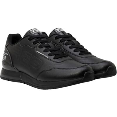 Replay Herren Sneaker mit Schnürung, Black 003 (Schwarz), 41 Replay Herren Sneaker mit Schnürung, Black 003 (Schwarz), 41