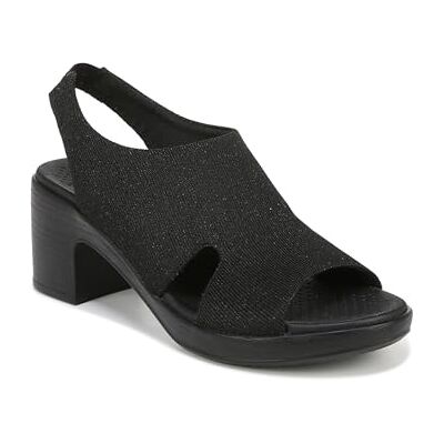 LifeStride Damen Eden Slingback Strappy Sandale mit Absatz, Schwarzer Stoff, 38 EU LifeStride Damen Eden Slingback Strappy Sandale mit Absatz, Schwarzer Stoff, 38 EU
