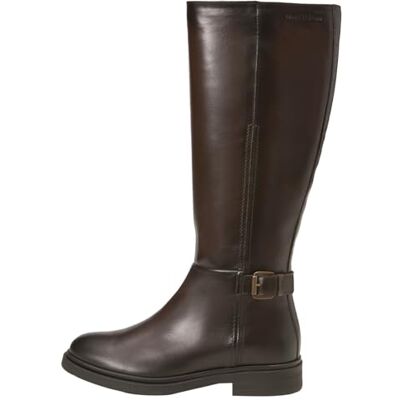 Marc O' Polo Marc OߴPolo Damen Stiefel aus Leder mit verstellbarer Schnalle, Braun (Dark Brown), 43 Marc O' Polo Marc OߴPolo Damen Stiefel aus Leder mit verstellbarer Schnalle, Braun (Dark Brown), 43
