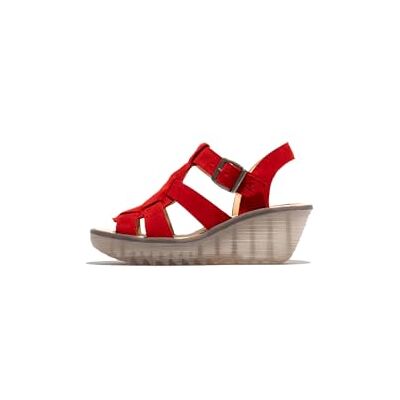 FLY London YILK620FLY, Sandal Women's Fashion Shoes, SCARLET, 40 FLY London YILK620FLY, Sandal Women's Fashion Shoes, SCARLET, 40