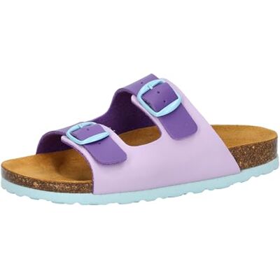 Lico Bioline Colored Kids Pantoletten, Lila/Türkis, 34 EU Lico Bioline Colored Kids Pantoletten, Lila/Türkis, 34 EU