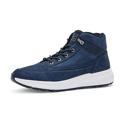 Tommy Hilfiger Herren Mid Boot Stiefel Warm Nubuck Hybrid aus Leder, Blau (Desert Sky), 40 Tommy Hilfiger Herren Mid Boot Stiefel Warm Nubuck Hybrid aus Leder, Blau (Desert Sky), 40