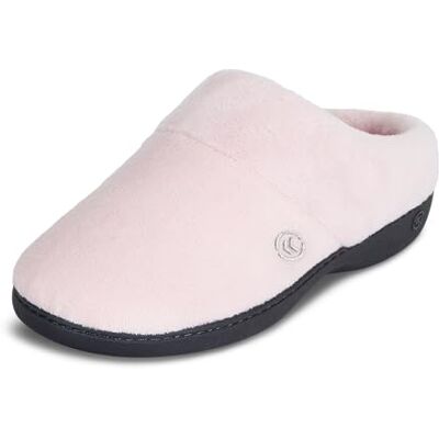 Isotoner Women's Classic Hoodback W Memory Foam Slip on Slipper, Peony, Small / 6.5-7 M US Isotoner Women's Classic Hoodback W Memory Foam Slip on Slipper, Peony, Small / 6.5-7 M US