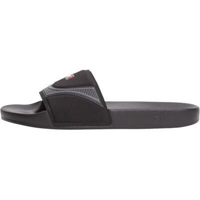 Tommy Jeans Herren Badeschuhe Seasonal mit Logo-Riemen, Schwarz (Black), 46 Tommy Jeans Herren Badeschuhe Seasonal mit Logo-Riemen, Schwarz (Black), 46