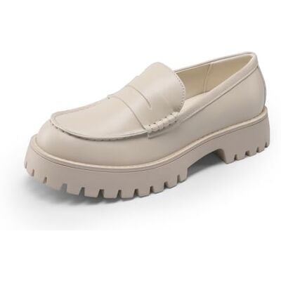 DREAM PAIRS Loafer Damen Plateau Mokkassin Slipper Leichte 4cm Plateausohle, Weiches 5mm Fußbett, Rutschfeste Sohle, Atmungsaktives Futter, Diverse Farben und Materialien, Viel DREAM PAIRS Loafer Damen Plateau Mokkassin Slipper Leichte 4cm Plateausohle, Weiches 5mm Fußbett, Rutschfeste Sohle, Atmungsaktives Futter, Diverse Farben und Materialien, Viel