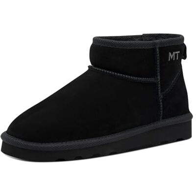 MARCO TOZZI Damen Stiefeletten aus Leder Bequem, Schwarz (Black), 38 EU MARCO TOZZI Damen Stiefeletten aus Leder Bequem, Schwarz (Black), 38 EU