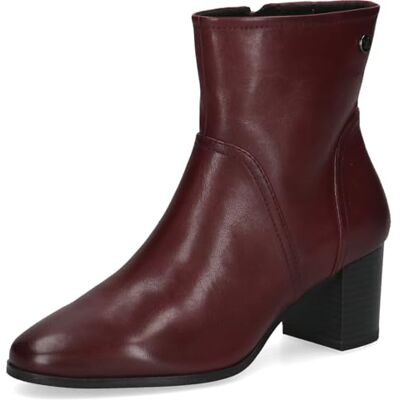 CAPRICE Damen Stiefeletten aus Leder mit Blockabsatz, Rot (Bordeaux Nappa), 38 EU CAPRICE Damen Stiefeletten aus Leder mit Blockabsatz, Rot (Bordeaux Nappa), 38 EU