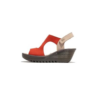 FLY London Damen YOXA576FLY Sandal, Devil RED/Natural, 41 EU FLY London Damen YOXA576FLY Sandal, Devil RED/Natural, 41 EU