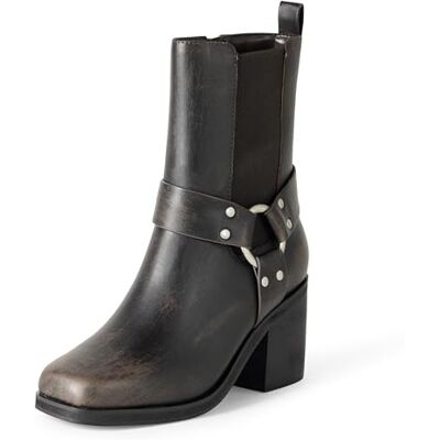 The Drop Stevens Chelsea Boot für Damen, Distressed Cognac, Größe 40 The Drop Stevens Chelsea Boot für Damen, Distressed Cognac, Größe 40