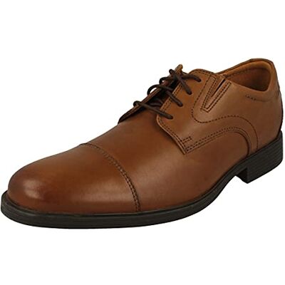 Clarks Herren Whiddon Cap Sneaker, Dark Tan Leder, 42.5 EU Clarks Herren Whiddon Cap Sneaker, Dark Tan Leder, 42.5 EU