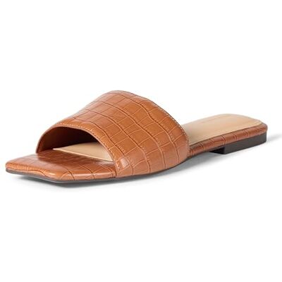 Amazon Damen Slide-Sandalen, Hellbraunes Krokodilimitat, 35.5 EU Amazon Damen Slide-Sandalen, Hellbraunes Krokodilimitat, 35.5 EU