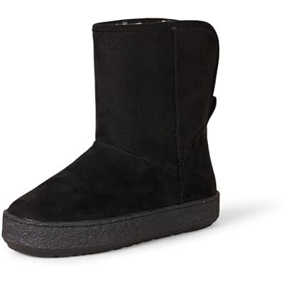 Amazon Damen Lammfellstiefelette, Schwarz Mikro Wildleder, 35 EU Amazon Damen Lammfellstiefelette, Schwarz Mikro Wildleder, 35 EU