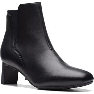 Clarks Damen Kyndall Faye Fashion Boot, Schwarz Leder, 37 EU Clarks Damen Kyndall Faye Fashion Boot, Schwarz Leder, 37 EU