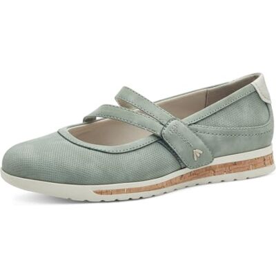 Jana Damen Ballerinas mit Klettverschluss Vegan, Grün (Sage), 36 EU Jana Damen Ballerinas mit Klettverschluss Vegan, Grün (Sage), 36 EU