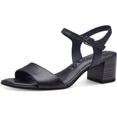 Tamaris Damen Sandalen mit Absatz Leder Blockabsatz Sommer; NAVY/blau; 39 EU Tamaris Damen Sandalen mit Absatz Leder Blockabsatz Sommer; NAVY/blau; 39 EU