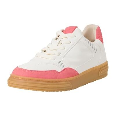 Tamaris Damen Sneaker Low Vegan; White/PINK/weiß; 39 Tamaris Damen Sneaker Low Vegan; White/PINK/weiß; 39