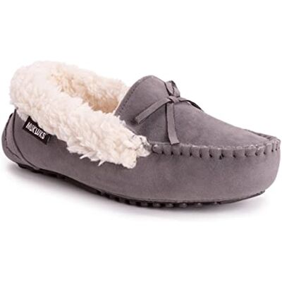 MUK LUKS Damen Jaylah Slipper Hausschuh, Hellgrau, 41 EU MUK LUKS Damen Jaylah Slipper Hausschuh, Hellgrau, 41 EU