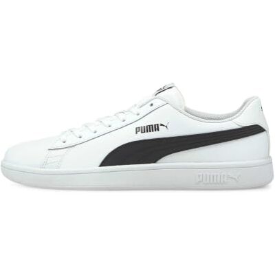 Puma Unisex Smash v2 L Low-Top, White- Black, 44 EU Puma Unisex Smash v2 L Low-Top, White- Black, 44 EU