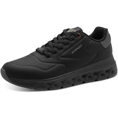 MARCO TOZZI Herren Sneaker leicht Wechselfußbett leicht elastische Schnürung Modern, schwarz (Black), 45 EU MARCO TOZZI Herren Sneaker leicht Wechselfußbett leicht elastische Schnürung Modern, schwarz (Black), 45 EU