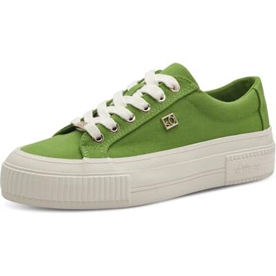 S. Oliver Damen Plateau Sneaker mit Schnürsenkeln Bequem, Metallisch (Green), 40 EU S. Oliver Damen Plateau Sneaker mit Schnürsenkeln Bequem, Metallisch (Green), 40 EU