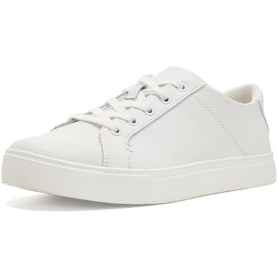 TOMS Women's Kameron Lace Up Sneaker, Weißes Leder, 42 EU TOMS Women's Kameron Lace Up Sneaker, Weißes Leder, 42 EU