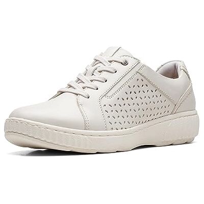 Clarks Caroline Ella Damen-Sneaker, Weißes Leder, 40 EU Clarks Caroline Ella Damen-Sneaker, Weißes Leder, 40 EU